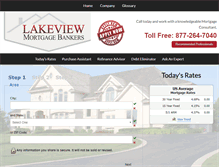 Tablet Screenshot of lakeviewmortgagebankers.com